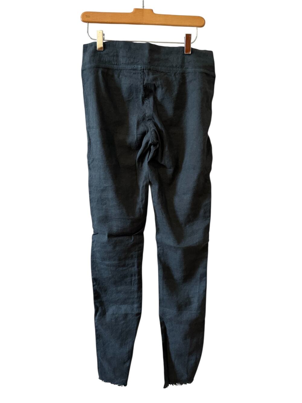 Standard James Perse Linen Blend Pull on Skinny Pants Charcoal Gray S